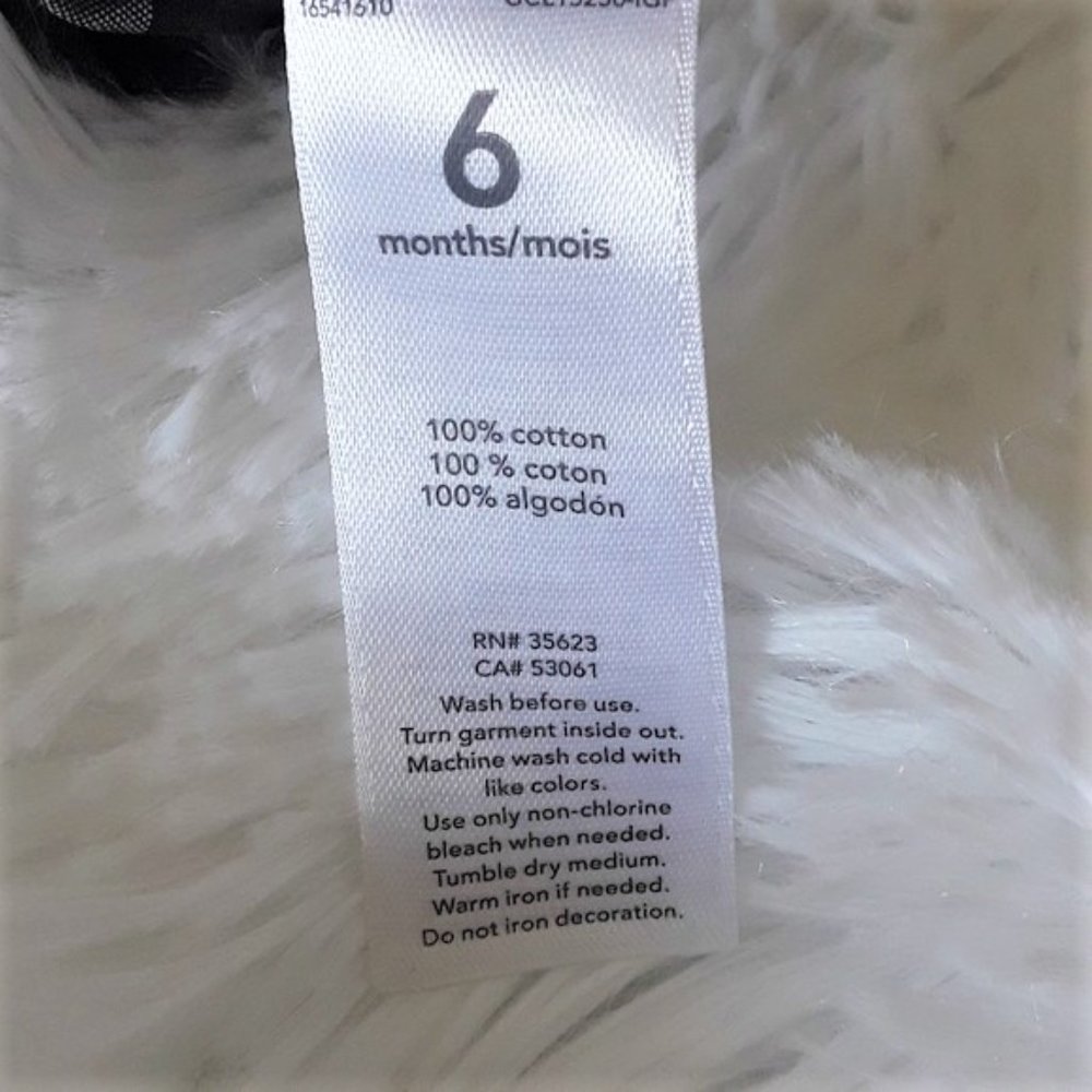 CARTER'S Gingham Button-Front Romper 6 Months NWOT - Picture 7 of 9